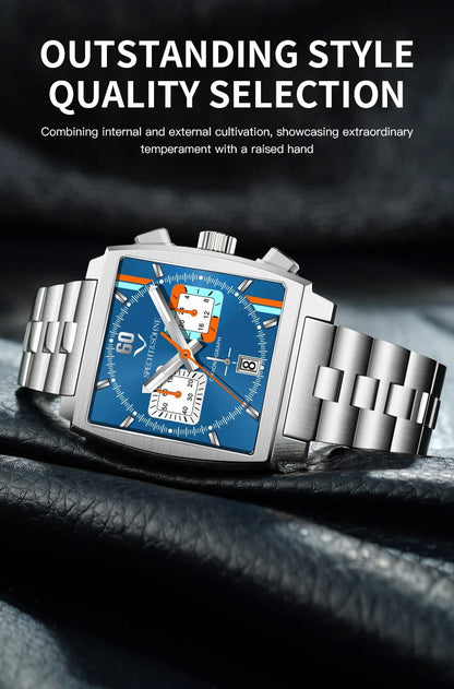 Specht&Sohne 2025 New Men's Watches Quartz Sport Watch Stainless Steel Leather Strap Japan Miyota VK63 Chronograph Reloj Hombre