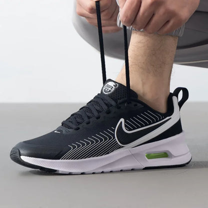 Nike Air Cushion Shock Absorbing Training Fitness Men's Running Shoes New Lightweight Comfortable Daily Commuting Sports Running Shoes Air Max Black and White Cool Versatile Casual Sports Shoes Men's Recommended Fd4329-005