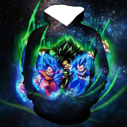 Sudadera con capucha 2025 de tendencia en oferta, estilo hip-hop, para niños y adultos, traje de combate Dragon Ball con estampado 3D, sudadera deportiva con capucha y parte superior de vestir
