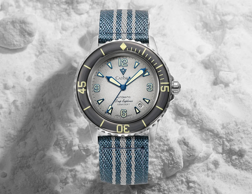 CADISEN Deep Explorer 2025 New Automatic Mechanical Watch Man Canvas Strap Wristwatch MIYOTA  Luxury Luminous Waterproof Watches