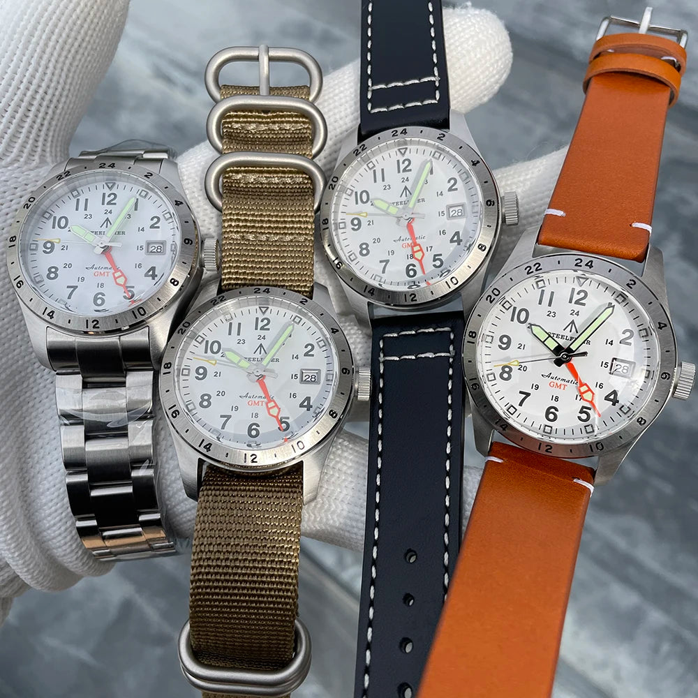 STEELFLIER Official SF792 GMT Mechanical Wristwatch NH34 Movement Super BGW9 C3 Luminous 200M Waterproof Men's Luxury Dive Watch