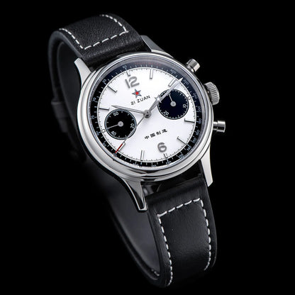 1963 Panda Pilot Chronograph Watch Men 40mm Air Force Sapphire Senior  ST1901 Mechanical Wristwatches Retro Clock Reloj Hombre