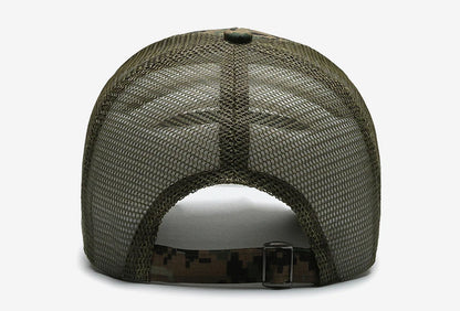 Spring And Summer New Mesh Breathable Personality Sticker Embroidery Women's Baseball Cap Mesh Hat Men's Outdoor Sunscreen Cap