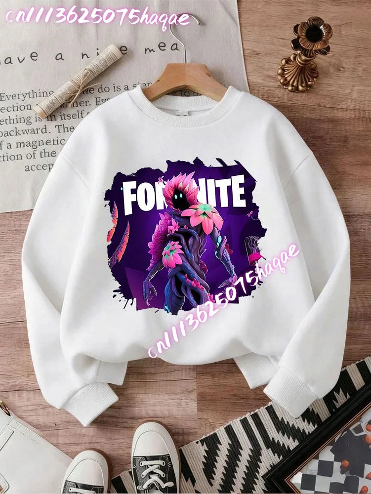 2026 Детски суитшърти с качулка Fortnites, аниме Fortress Night, пролетно-есенни худита за игра, спортно облекло за деца, подарък