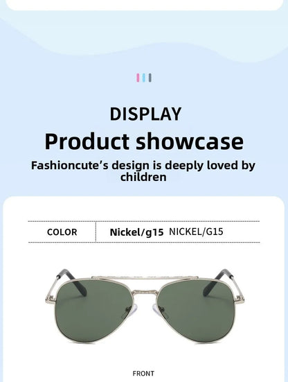 2025 UV400 Metal Children's Sunglasses for Boys and Girls, Toad Glasses for Children Sunglasses Boys And Girls Baby Aviator