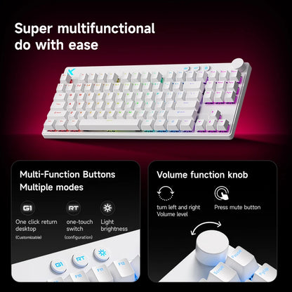 MCHOSE MIX87 Wired Gaming Keyboard Magnetic Swtich Keyboard 8K+256K Esport 0.08ms Low Latency E-Sports Custom Gamer Accessories