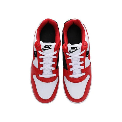 Nike EBERNON Synthetic Leather Low Premium Low Top, Board Shoes, Men's, White and Red AQ1774-101