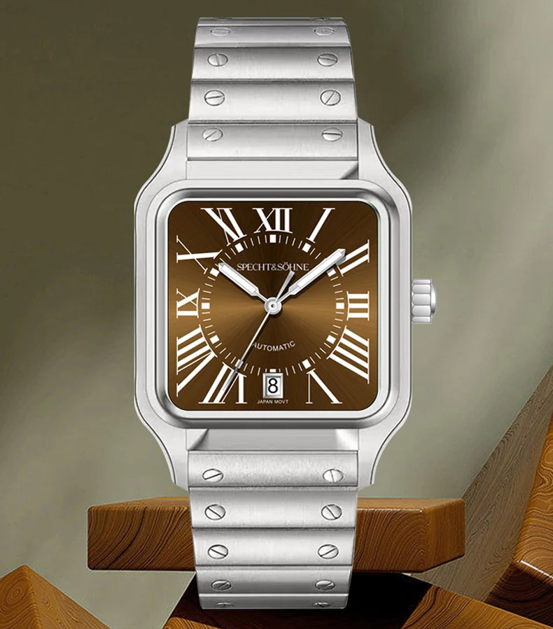 2025 New High Quality Specht&Sohne Watch 34MM Men Automatic Mechanical Watches Green Color Sapphire Stainless Steel Reloj Hombre
