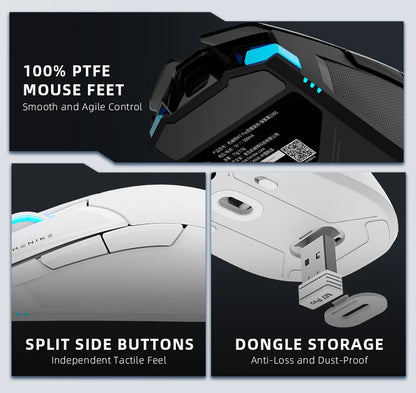 Machenike M7 Pro Gaming Mouse USB Wired 2.4GHz Wireless Mouse PAW3395 26000DPI 650IPS 7 Button 74g RGB For Laptop PC Mouse Gamer