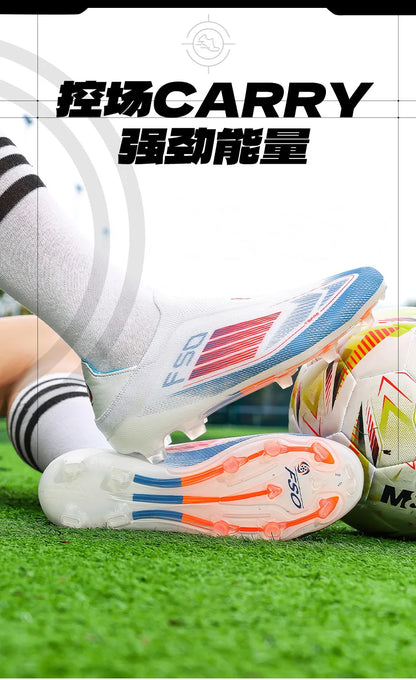 New Men Soccer Shoes Cleats Training Boys Sport Football Boots FG/TF Non Slip Match Breathable Adult Long Spikes Outdoor Sneaker