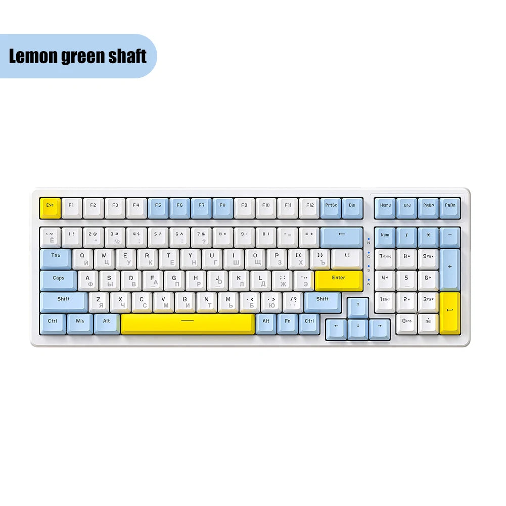 K3 MAX Mechanical Keyboard Hotswap Red/Green Shaft Gamer Keyboard USB Wired RGB Backlight 100 Keys Russian for Computer Laptop