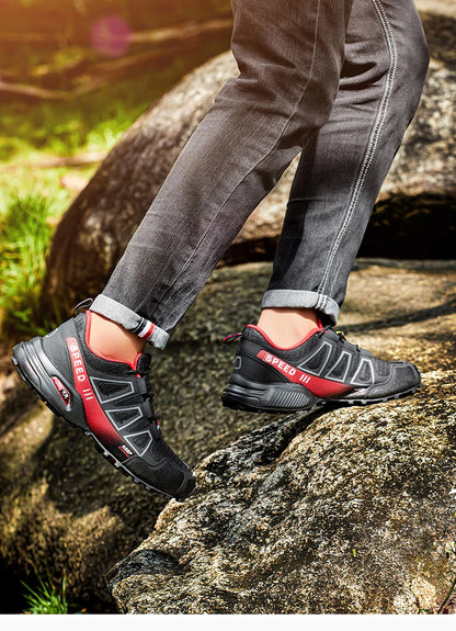 Zapatillas de senderismo para hombre, de exterior, con suela de goma antideslizante, tácticas de entrenamiento, ligeras y cómodas para senderismo, viajes y deporte