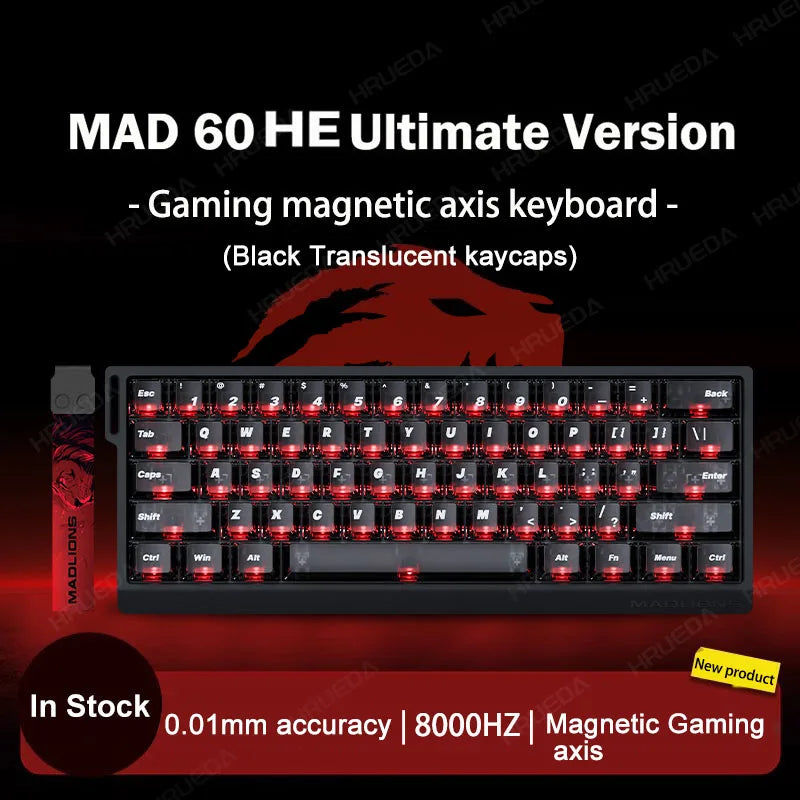 Madlions MAD 60/68 PRO Magnetic Switch Gaming Keyboard E-sport Custom Mechanical Aluminum Keyboard Ergonomics Accessories