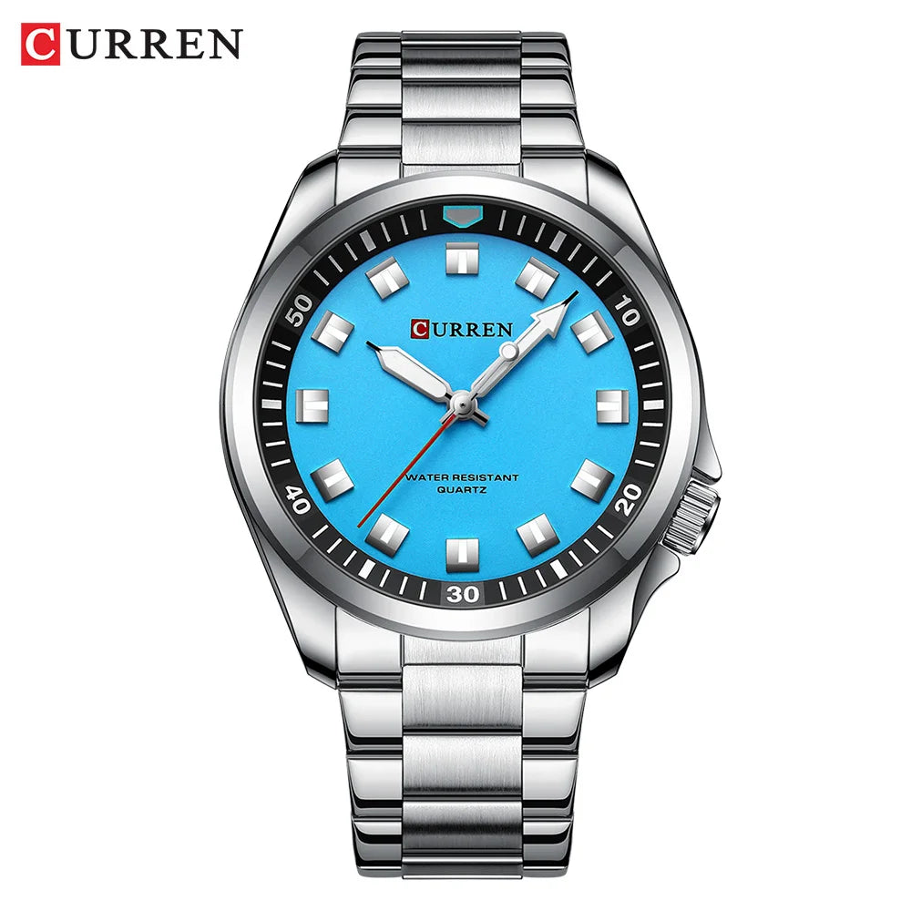 CURREN Fashion Men Watch Top Brand Luxury Waterproof Sport Mens Watches Stainless steel Automatic Date Military Wristwatch