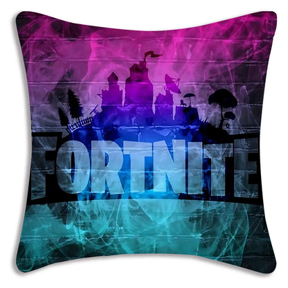 Anime game Fortnites Pillow Covers Cartoon Sofa Decorative Home Double-sided Printing Short Plush Cute Cushion Cover
