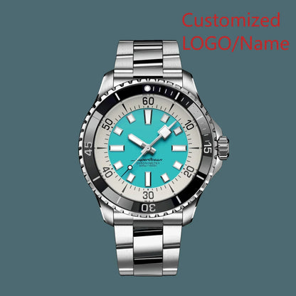 A11 Store Customized Watch Super ocean Mens Automatic Mechanical Watch Stainless Steel  Black Blue Ceramic Bezel 44mm