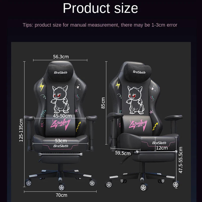 S8 Gaming Chair with 3D Armrests, Adjustable Backrest, Computer Office Chair, Nylon Feet, Gaming Streamer Chair