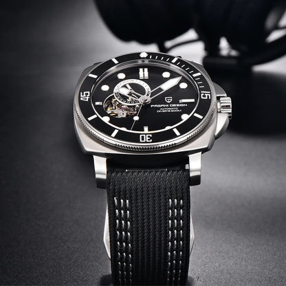 PAGANI DESIGN 2026 Original 43MM Men's Automatic Mechanical Watch NH39 200M Waterproof AR Sapphire Mirror Watches For Men