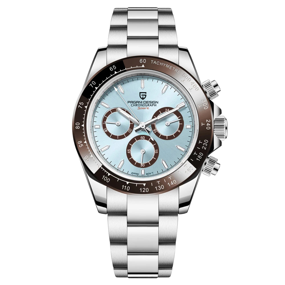 Reloj cronógrafo para hombre PAGANI DESIGN: reloj de pulsera de cuarzo de lujo, luminiscente y resistente al agua.