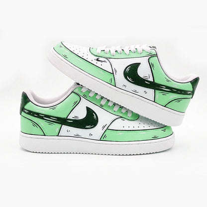Custom Sneakers NIKE COURT VISION  Messy Line Design Wild Romantic Dream Comic Pattern Couple Matching Shoes Unisex retro shoes