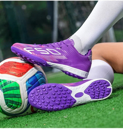 Nouvelles chaussures de football pour hommes, chaussures d'entraînement, chaussures de sport pour terrain gazonné, chaussures de football pour activités de plein air, baskets antidérapantes, chaussures professionnelles po