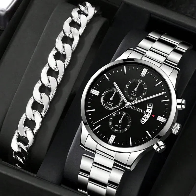Mode Herrenuhr Luxus-Kalender-Quarz-Armbanduhr Business-Uhren Herrenuhr Herrenarmband