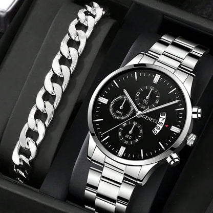 Mode Herrenuhr Luxus-Kalender-Quarz-Armbanduhr Business-Uhren Herrenuhr Herrenarmband