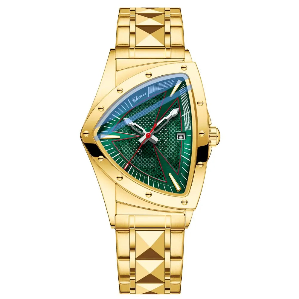 CHENXI Fashion Men's Watch Quartz Wristwatch Casual Hollow Triangle Watch Luxury Men's Gift Clock  Relojes Para