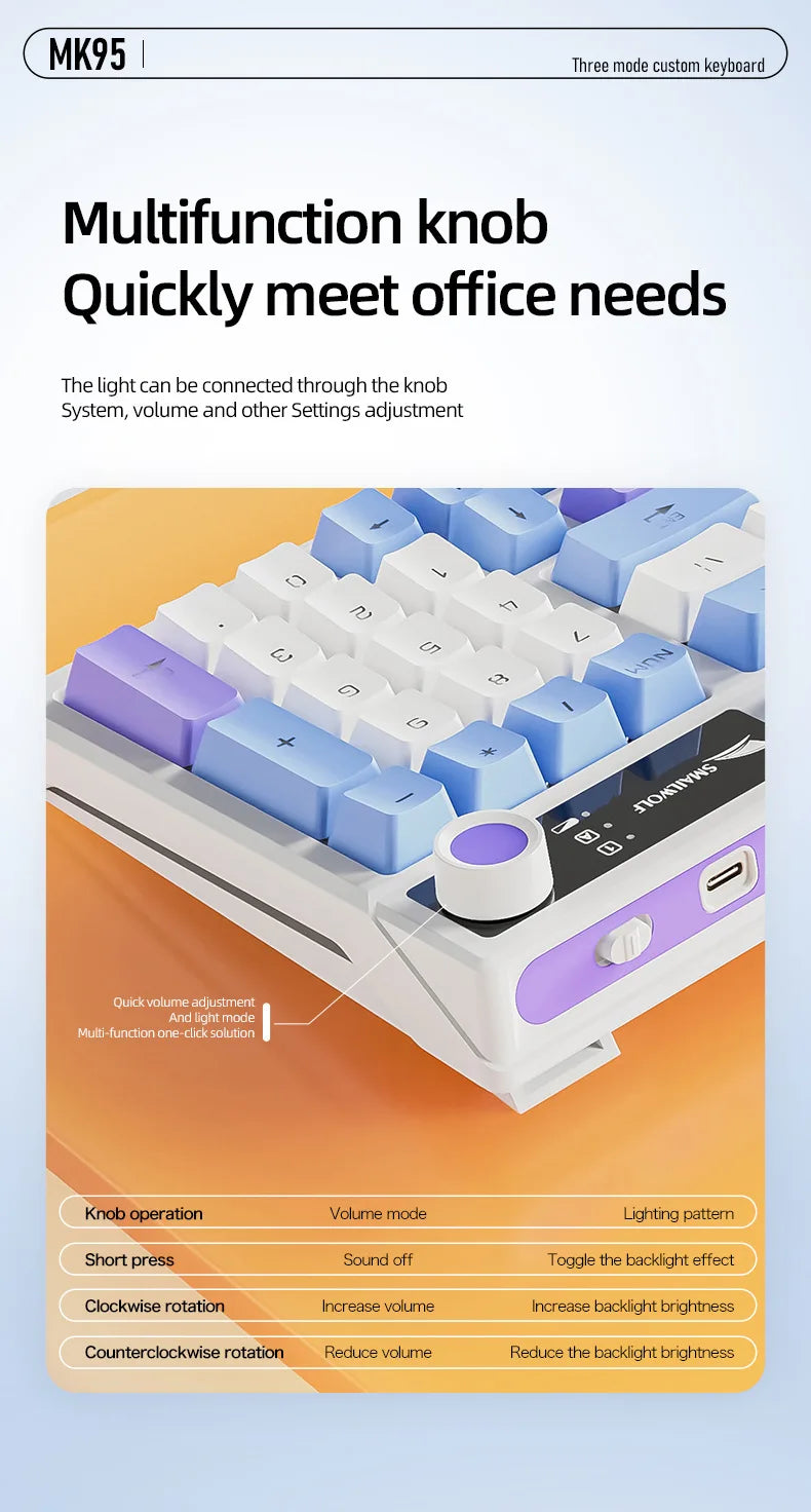 Spanish Mechanical Keyboard Spanish Russian Arabic Korean Thai Gaming Keyboard 95 Key Layout Backlight Type C With Numpad SK15