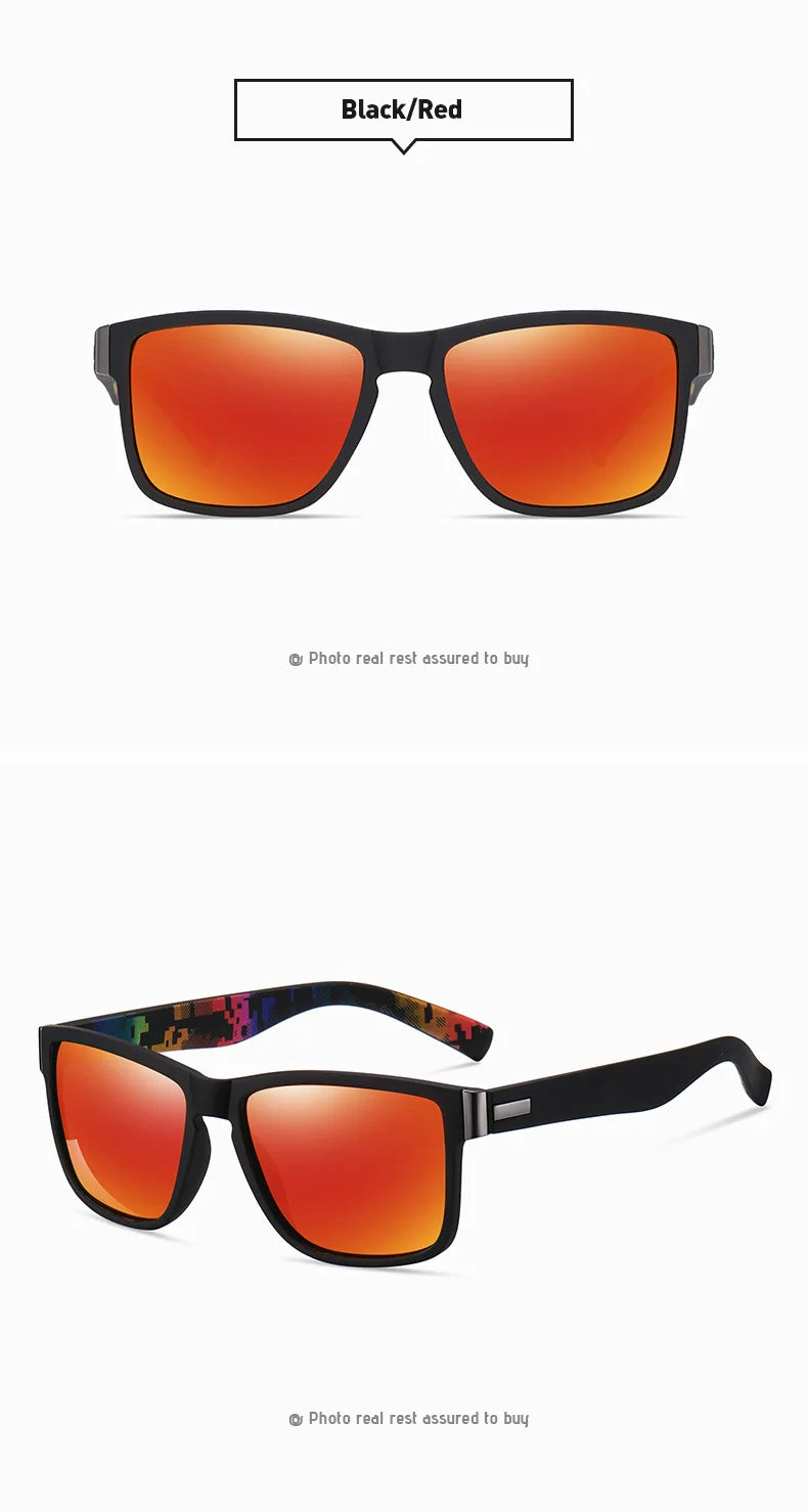 VCKA Myopia Sunglasses Square Prescription -0.5 To -6.0 Women Men Polarized Colorful Lens Sports Nearsighted Astigmatism Eywear