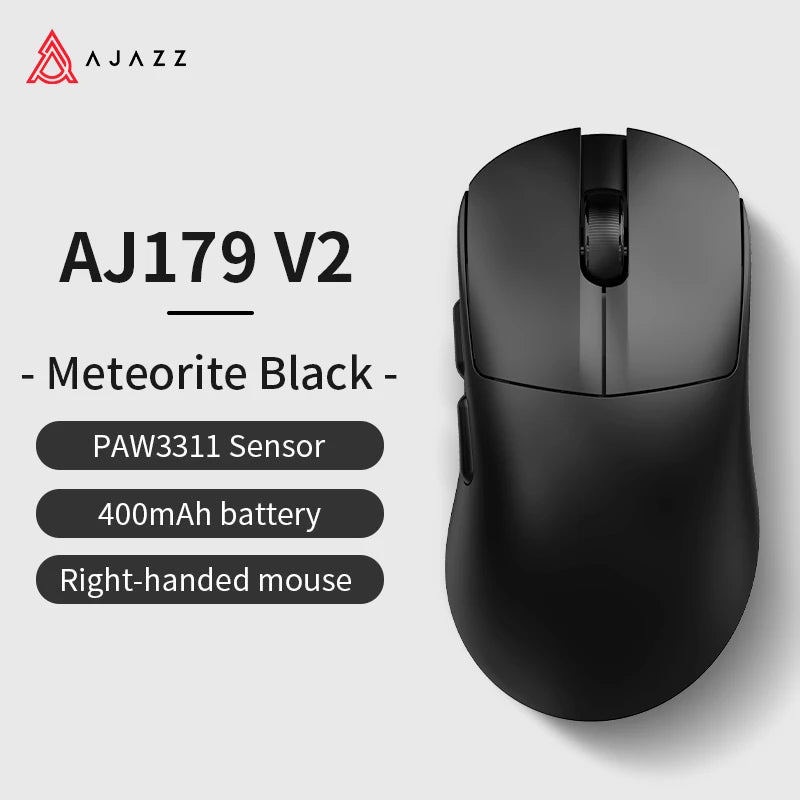 Ajazz AJ179 APEX Wireless Gaming Mouse with Color Screen Base, Bluetooth, PAW3395, 400mAh Battery, 8000Hz Refresh Rate