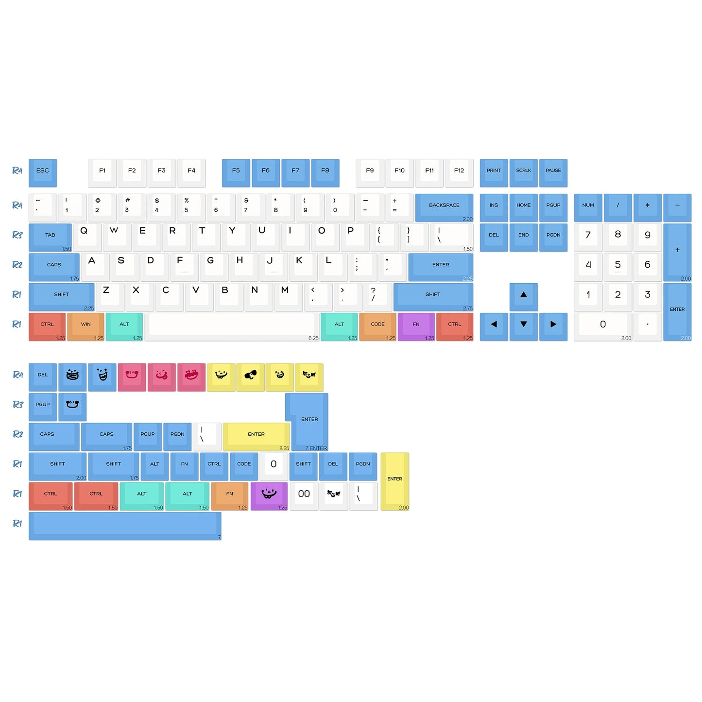 KBDiy GMK Modern Dolch Keycaps Retro PBT Keycap Cherry Profile for Cherry Gateron Kailh MX Switches 60 Mechanical Keyboard Gamer