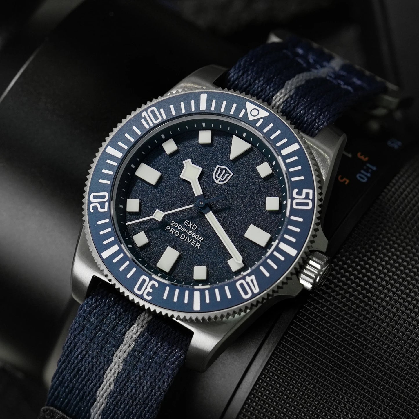 Watchdives EXD V2 40mm Titanium Watch Exchangeable X Design VH31 Sweep Second Movement Quartz Watches Luminous Waterproof 200M