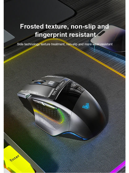 AULA SC550 Gaming Mouse 2.4G Wireless Macro Mouse RGB Backlight Ergonomic Design E-sports Mouse PC Accessories
