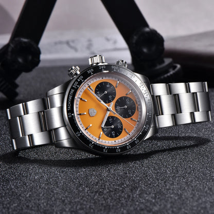 Reloj para hombre RollsTimi: cronógrafo de cuarzo de lujo, cristal de zafiro con tratamiento antirreflectante, resistente al agua, luminiscente. Idea de regalo para hombre.