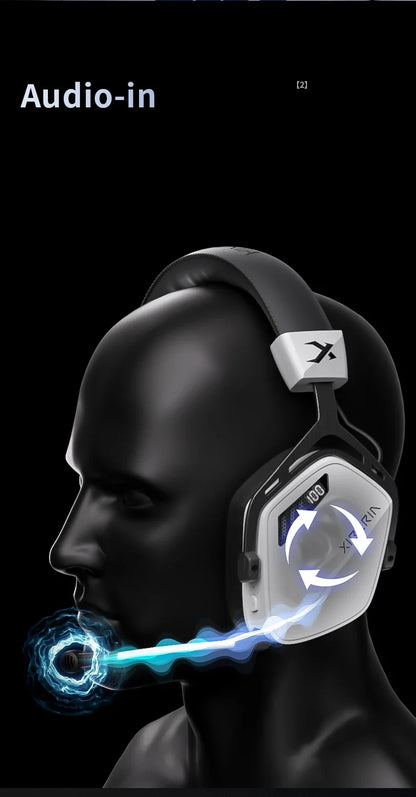 XIBERIA Wireless Gaming Headphones K03S Pro 7.1 Surround Sound 2.4GHz 4 Mode Headsets Gamer 2000mAh Battery Low Latency IEM