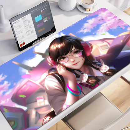 Anime Gaming Girl Overwatch Large Mouse Pad 900x400 Laptop Office Rubber Soft Desk Mat Computer Keyboard HD Print Mousepad XXL