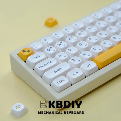 KBDiy KOA  Profile PBT Honey Milk Keycaps Russian Korean Japanese 137 Keys Caps for Mechanical Keyboard Keycap MAC for MX Switch