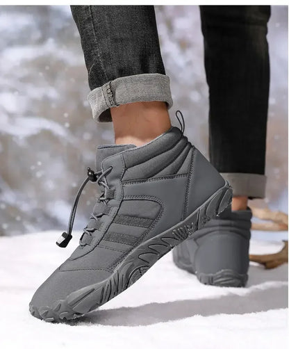 Bottes de randonnée d'hiver pour hommes, chaussures de randonnée imperméables en fourrure, baskets à cheville, chaussures de travail d'extérieur en fourrure, bottes de neige pour femmes, grande taille 47