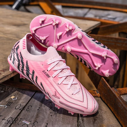 Nouvelles chaussures de football AG FG pour hommes, tige en PU flexible, crampons en caoutchouc résistant, pour adultes, pour les compétitions de football en extérieur.