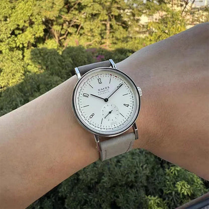 Men's 38mm automatic mechanical watch, compatible with Sea-Gull ST1731 movement, featuring a calendar, water resistance, and a t