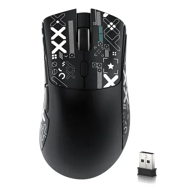 Ratón gaming inalámbrico Bluetooth Attack Shark R1 2.4G USB, 18K DPI, PAW3311, conectividad tri-modo, ligero 59g, para PC, portátil y Mac