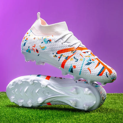 Nouvelles chaussures de football pour hommes, chaussures d'entraînement professionnelles, chaussures de football, baskets de match, chaussures de sport pour l'extérieur sur gazon, antidérapantes, ultralégères, unisexes