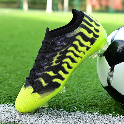 Nouvelles chaussures de football pour hommes, légères, de haute qualité, pour terrain gazonné, best-seller, crampons antidérapants mi-montants pour l'entraînement en extérieur