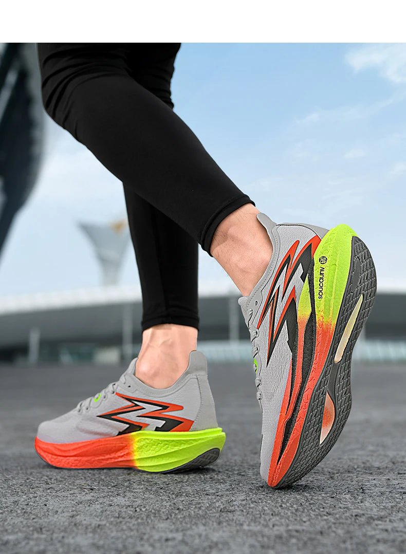 NEW Running Shoes Carbon Board Marathon Men Sports Breathable Lightweight Women's Comfortable Athletic Nonskid Sneakers Casual