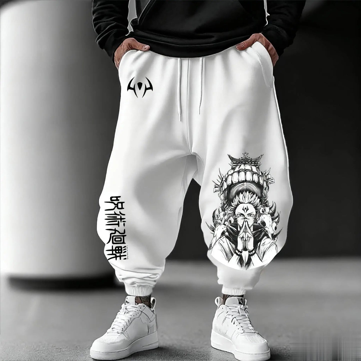 Pantalones jogger para hombre Jujutsu Kaisen, pantalones deportivos holgados informales con estampado de anime japonés, streetwear gráfico, pantalones hip hop, ropa Y2K