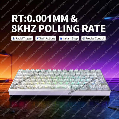 IROK MG75 PRO MG75 Max Magnetic Gaming Mechanical Keyboard RT0.001mm 8K 0.125ms Delay Aluminium RGB Hot Swap Wired Game Keyboard