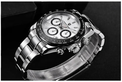 Reloj cronógrafo para hombre PAGANI DESIGN: reloj de pulsera de cuarzo de lujo, luminiscente y resistente al agua.