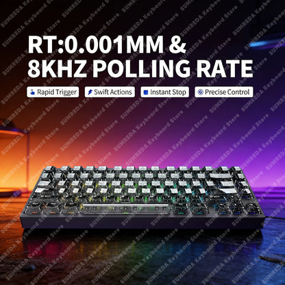 IROK MG75 PRO MG75 Max Magnetic Gaming Mechanical Keyboard RT0.001mm 8K 0.125ms Delay Aluminium RGB Hot Swap Wired Game Keyboard