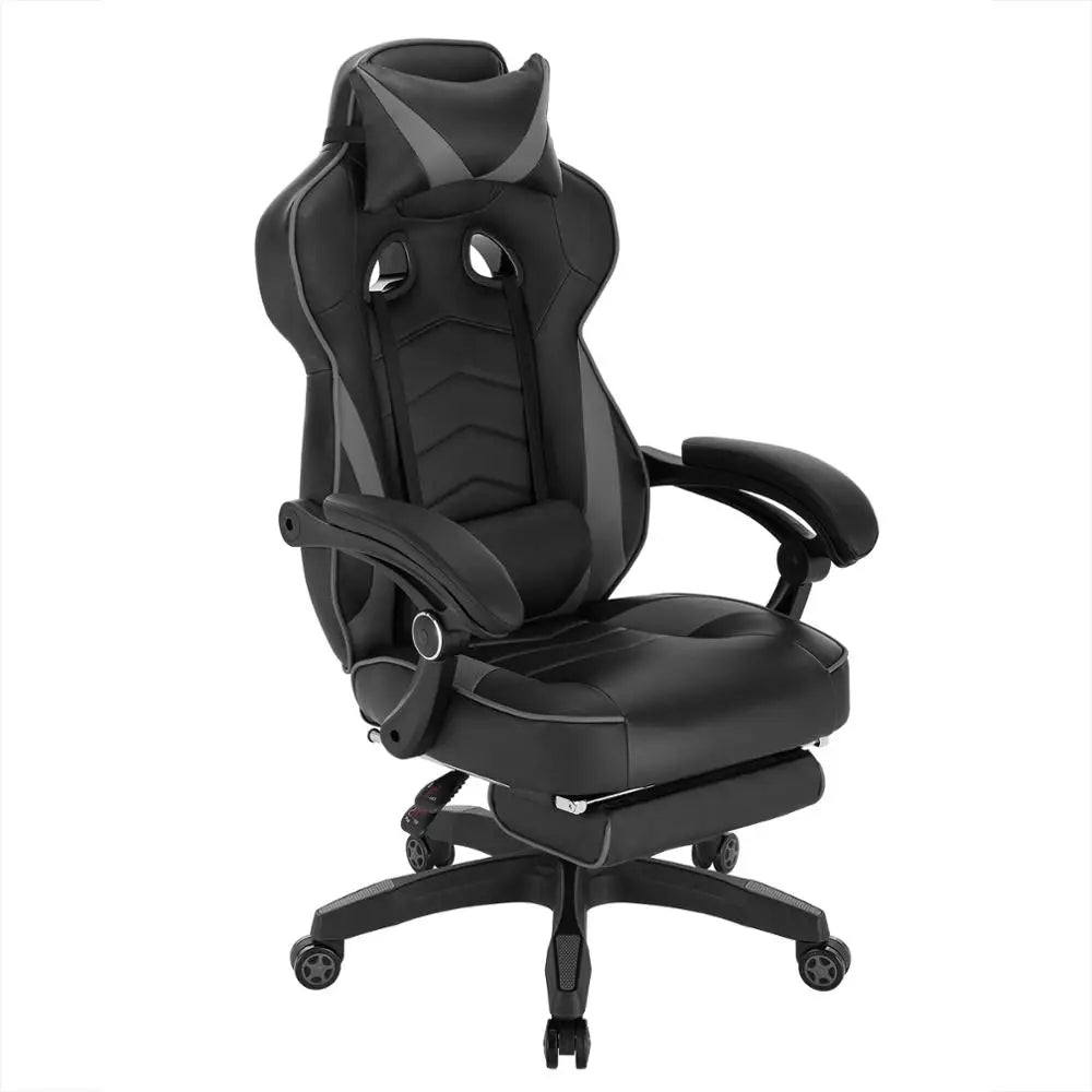 WOLTU Swivel  Gaming Racing Chair Desk Office Computer Chair Sports Seat with Headrest Lumbar Cushion Footrest Gamer Chair